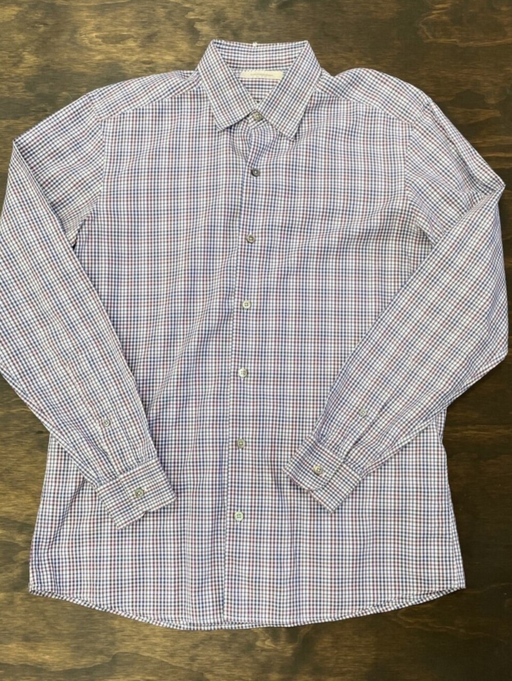 Ermenegildo Zegna Button Down Shirt Multi-Check Multicolor L